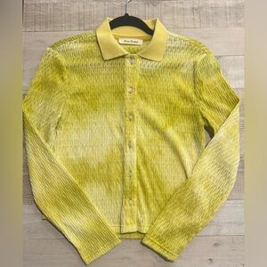 Yellow Long Sleeve Button-Up Shirt